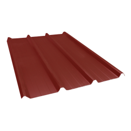 Tôle nervurée 45-333-1000, 60/100e brun rouge - 2,5 m