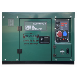 Groupe électrogène diesel insonorisé 8 kW triphasé