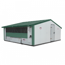 Poulailler ou bâtiment mobile pour élevage avicole en kit 60 m2 structure galvanisée