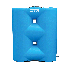 Cuve de stockage d’eau de pluie slim bleue, avec collecteur et vanne 3/4’’ 3000 litres