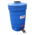 Beiser Environnement - Citerne ronde 500 litres en plastique PEHD bleue compacte qualité alimentaire - Vue d'ensemble