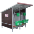  Beiser Environnement - Box à veaux 2 places avec toit isolé + bardage isolé et paroi PVC - Côté