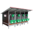 Beiser Environnement - Box à veaux 4 places avec toit isolé + bardage isolé et paroi PVC - Côté