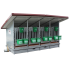 Beiser Environnement - Box à veaux 2 ou 4 places avec bac de rétention, toit isolé et parois PVC - Côté