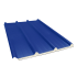 Beiser Environnement - Tôle nervurée 45-333-1000 isolée sandwich 100 mm, bleu ardoise RAL5008, 2,55 m