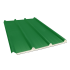 Beiser Environnement - Tôle nervurée 45-333-1000 isolée sandwich 40 mm, vert reseda RAL6011, 4,5 m