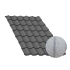 Beiser Environnement - Tôle tuile gris anthracite, anticondensation, 2 m