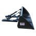 Beiser Environnement  - Godet de chargement hydraulique 2 m avec passages de fourches - Vue de profil