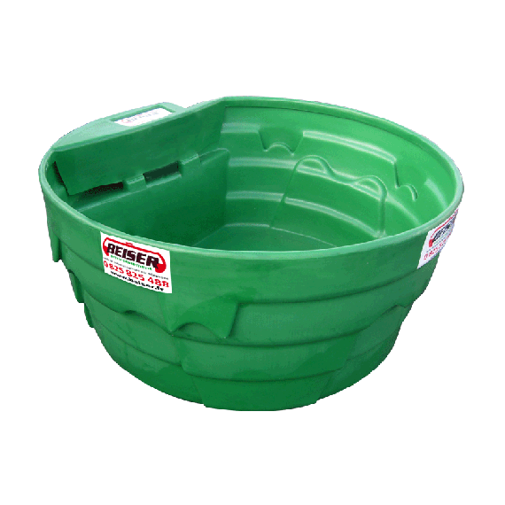 Bac à herbage oval en PEHD - fond plat 400 litres  