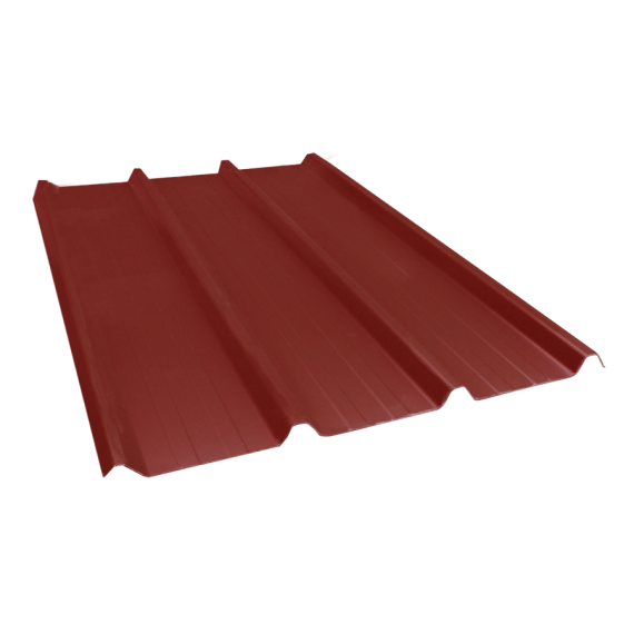 Tôle nervurée 45-333-1000, 70/100e brun rouge - 2 m  