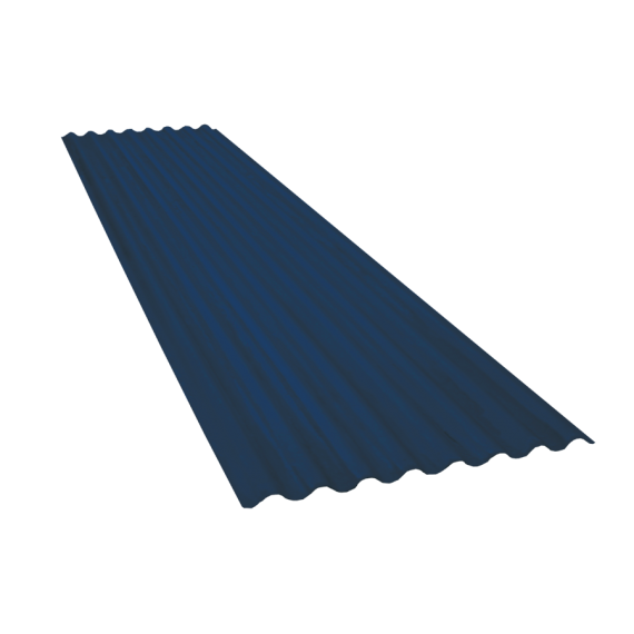 Tôle ondulée 14 ondes bleu ardoise RAL5008, épaisseur 0,60, 6 m  