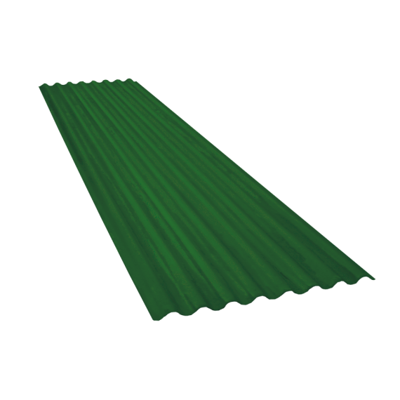 Tôle ondulée 14 ondes vert reseda RAL6011, épaisseur 0,60, 4 m  