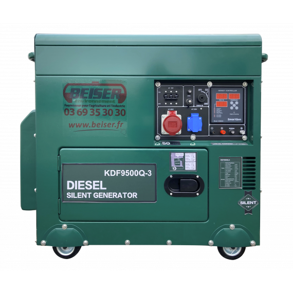 Groupe électrogène diesel insonorisé 6,6 kW triphasé  