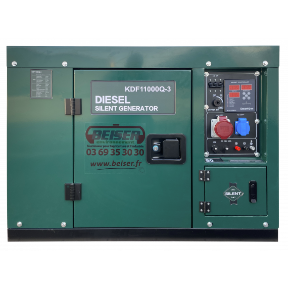 Groupe électrogène diesel insonorisé 8 kW triphasé  