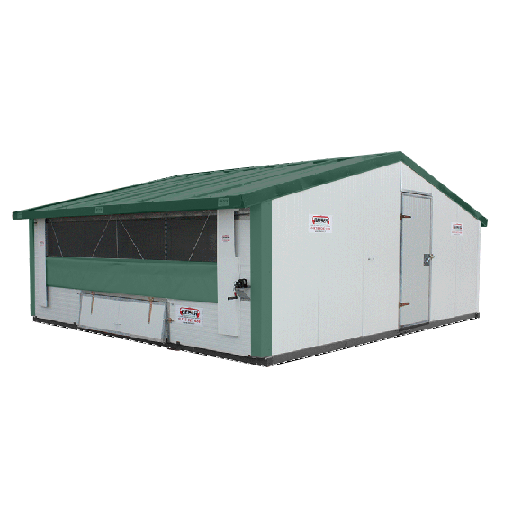 Poulailler ou bâtiment mobile pour élevage avicole en kit 30 m2 structure galvanisée  