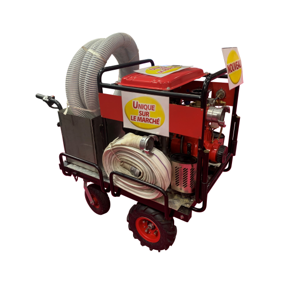 Pompe à incendie sur chariot électrique mobile - Grand modèle  