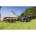 Remorque forestière 6.5 tonnes avec grue télescopique 3.9 mètres vue large