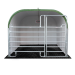 Beiser Environnement - Box polyester avec barrière porte Texas 3 m et caillebotis PVC - Face