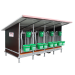 Beiser Environnement - Box à veaux 4 places avec toit isolé + bardage isolé et paroi PVC - Côté